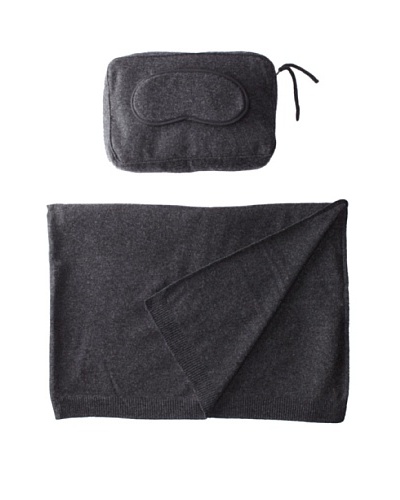 Sofia Cashmere Romagna Jersey Knit Travel Set, Charcoal