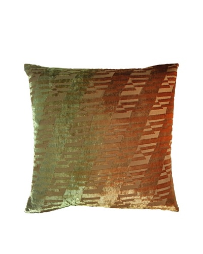 Kevin O’Brien Studio Hand-Painted Devore Velvet Ogee Pillow