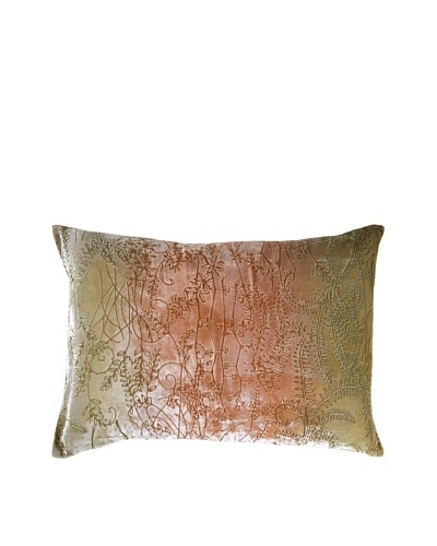 Kevin O’Brien Studio Hand-Painted Devore Velvet Twigs Pillow