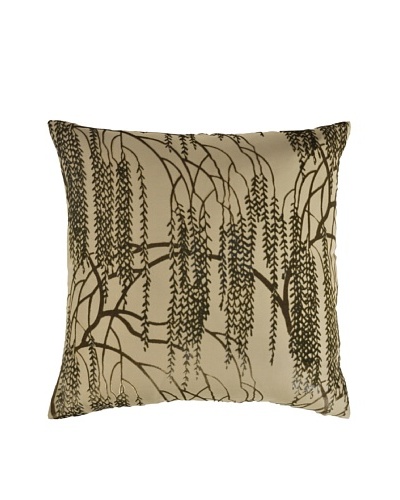 Kevin O'Brien Studio Hand-Painted Devore Velvet Willow Pillow