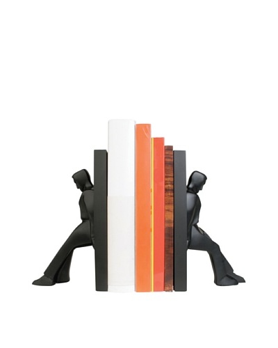 Kikkerland Pair of Bookends Leaning Men