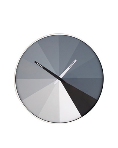 Kikkerland CL23 Ultra Flat Wall Clock, Grayscale