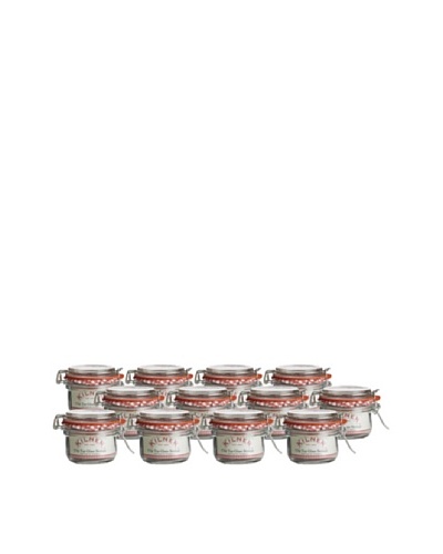 Kilner Set of 12 Clip Top 125ml/4 fl oz. Round Jars