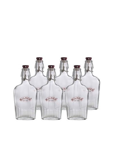 Kilner Set of 6 Clip Top 250ml/9 fl oz. Sloe Gin Bottles