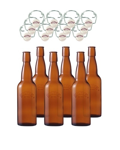 Kilner Set of 6 Home Brew 5L/16fl oz. Bottles with Swing Tops