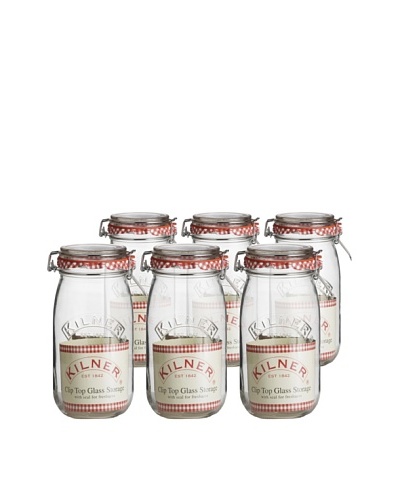 Kilner Set of 6 Clip Top Round Jars