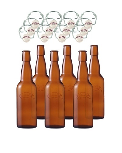 Kilner Set of 6 Home Brew .75L/25 fl oz. Bottles with Swing Tops