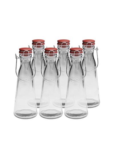 Kilner Set of 6 Vintage Clip Top 1.0 Liter Bottles