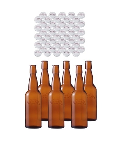 Kilner Set of 6 Home Brew .75L/25 fl oz. Bottles with Crown Caps