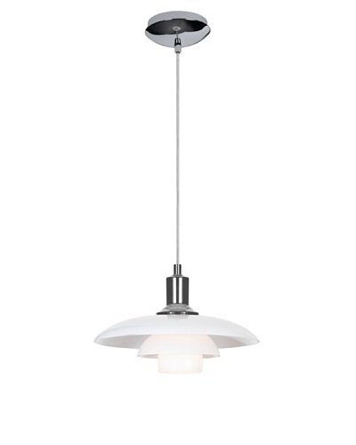 Control Brand Herlev Ceiling-Mount Light Fixture, Silver/White