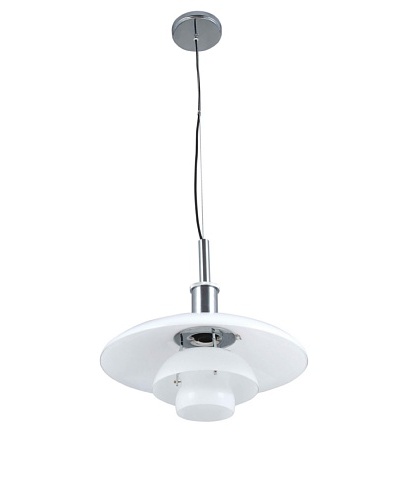 Control Brand Herlev Ceiling-Mount Light Fixture, Dark Silver/White