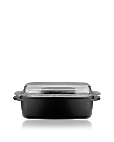 Cook&Co Cast Covered Roasting Pan, Black