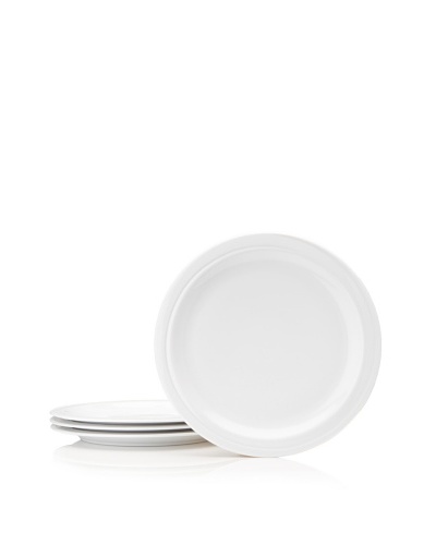 Set Of 4 Hotel Line Salad Plates, White, 8.5”