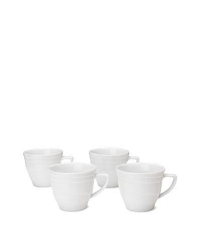 Set Of 4 Hotel Line Coffee/Tea Cups, White, 9-Oz.