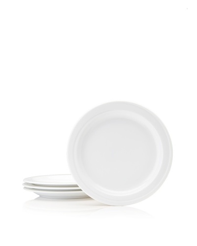 Set Of 4 Hotel Line Bread Plates, White, 7”