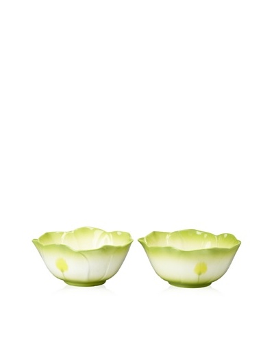 Mustardseed and Moonshine Set of 2 Ramekin Delphinium Lime