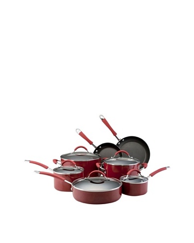 KitchenAid Aluminum Nonstick 12-Piece Cookware Set [Red]