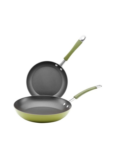 KitchenAid Aluminum Nonstick 9 and 11.5 Skillet Twin Pack, Harvest Green