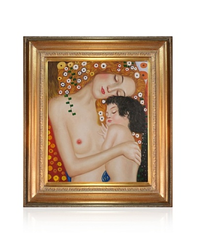 Gustav Klimt Le Tre Eta Della Donna (Mother & Child) Framed Oil Painting
