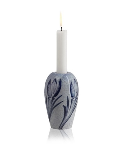 Kosta Boda Floating Flowers Candlestick [Blue]