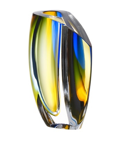 Kosta Boda Mirage Vase [Blue/Amber]