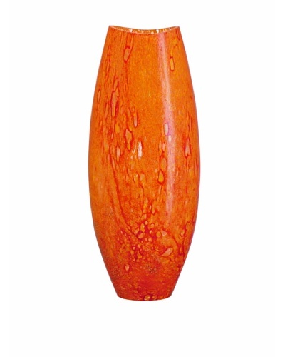 Kosta Boda Dino Vase, Orange, 17″