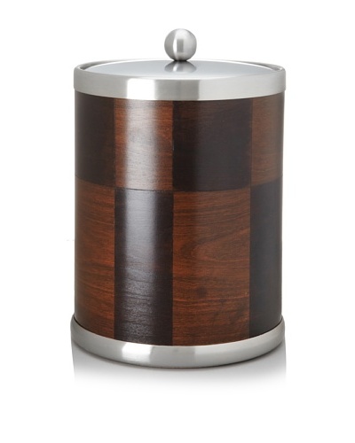 Kraftware American Artisan Ice Bucket, Ebony/Walnut, 5-Qt.