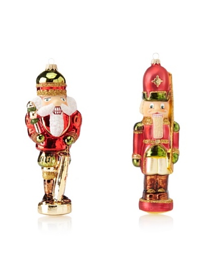 Krebs Glas Lauscha Bavarian Nutcracker Soldier & Bohemian Nutcracker King