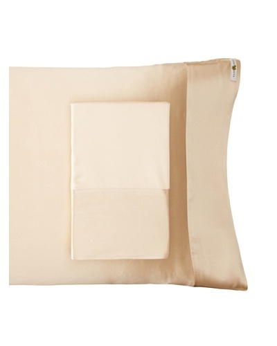 Kumi Kookoon Set of 2 Silk Pillowcases, Ivory, 20″ x 32″