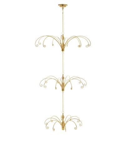 Kurt Adler Metal Gold Ceiling Suspended Tree