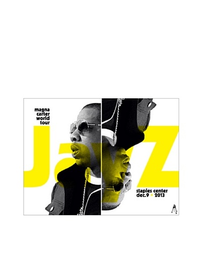La La Land Jay-Z at Staples Center Fluorescent Lithographed Concert Poster