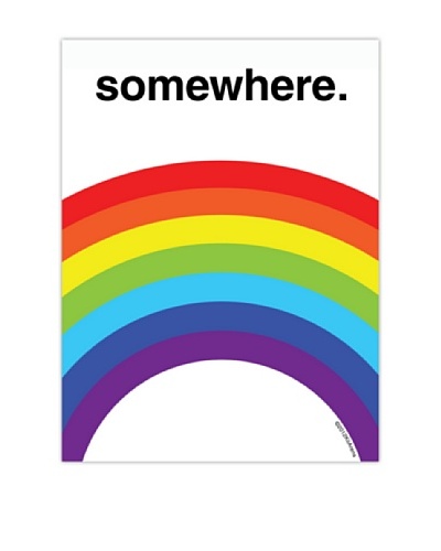 La La Land Somewhere. Rainbow Fluorescent Lithographed Poster