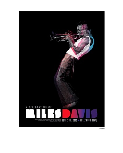 La La Land Miles Davis at Hollywood Bowl Lithographed Concert Poster