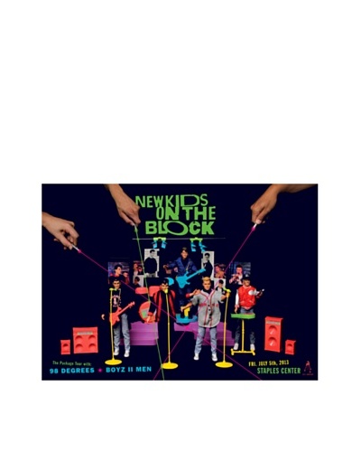 La La Land “New Kids on the Block at Staples Center” Fluorescent Lithographed Concert Poster