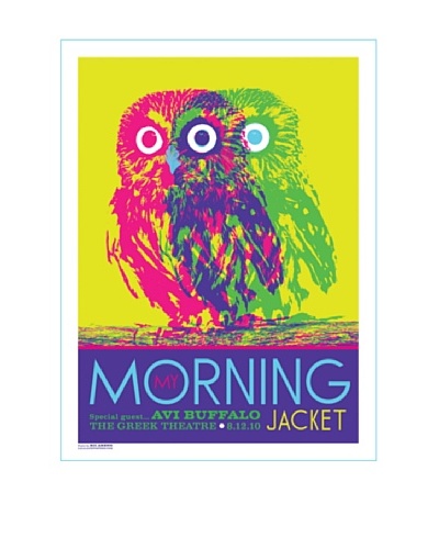 La La Land My Morning Jacket at The Greek Theatre 2010 Fluorescent Lithographed Concert Poster