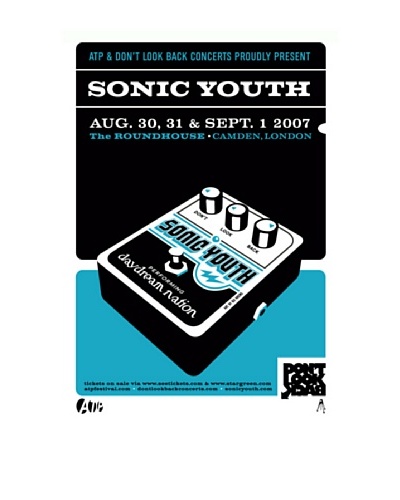 La La Land “Sonic Youth at The Roundhouse in London 2007” Lithographed Concert Poster