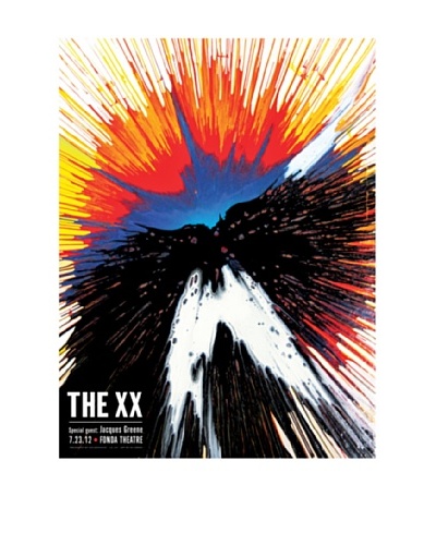 La La Land The XX at Fonda Theatre 2012 Lithographed Concert Poster with Silkscreened Varnish