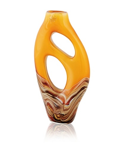 La Meridian Horizon Amber Freeform Vase