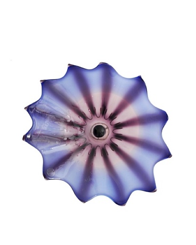 Hand Blown Glass Lavender/Dark Purple Plate