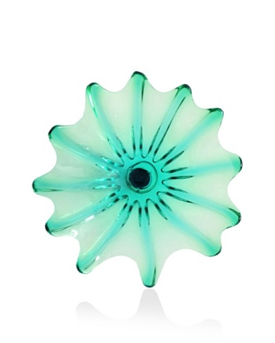 Hand Blown Glass Sea Green Plate