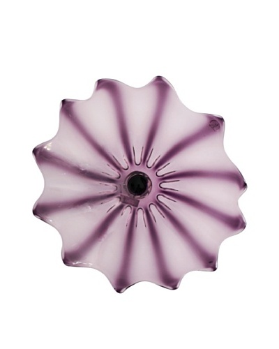 Hand Blown Glass Purple Plate