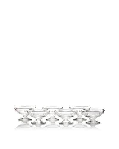 La Rochère Set of 6 Bee Décor Ice Cream Coupes, Clear