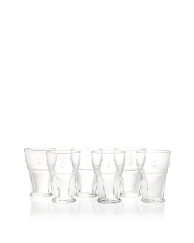 La Rochère Set of 6 Bee Décor 13-Oz. Tall Drink Glasses
