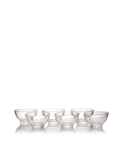 La Rochère Set of 6 Bee Décor Cereal  Bowls, Clear