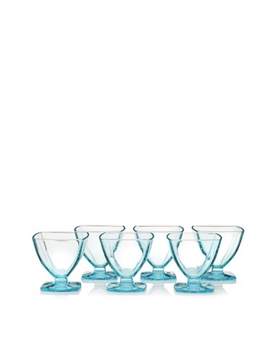 La Rochère Set of 6 Carat Ice Cream Coupes, Blue, 6.5-Oz.