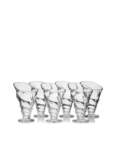 La Rochère Set of 6 Circee Tall Ice Cream Coupes, Clear, 9.5-Oz.