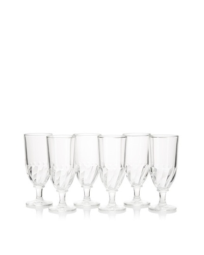 La Rochère Set of 6 Torsade Décor 8.5-Oz. Anisette Glasses