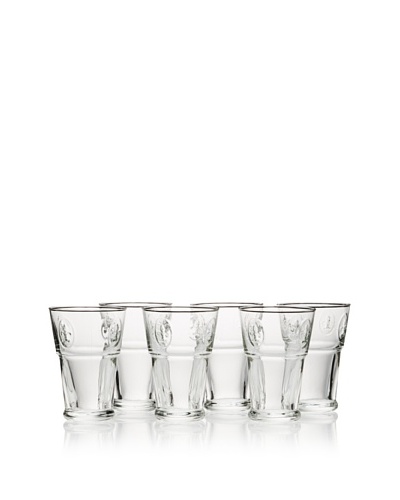 La Rochère Set of 6 Fleur De Lys Décor 13.5-Oz. Glasses