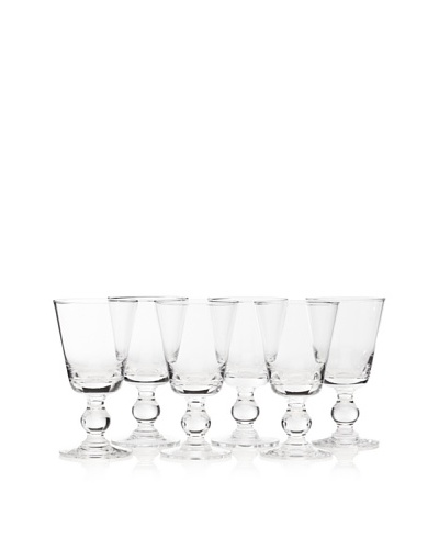 La Rochère Set of 6 French Mouth Blown Bocage Water Glass, 8.5-oz