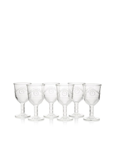 La Rochère Set of 6 Anduze Décor 9-Oz. Wine Glasses